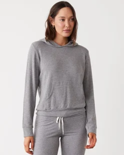 MONROW Supersoft Pullover Hoody DARKHEATHER Discount